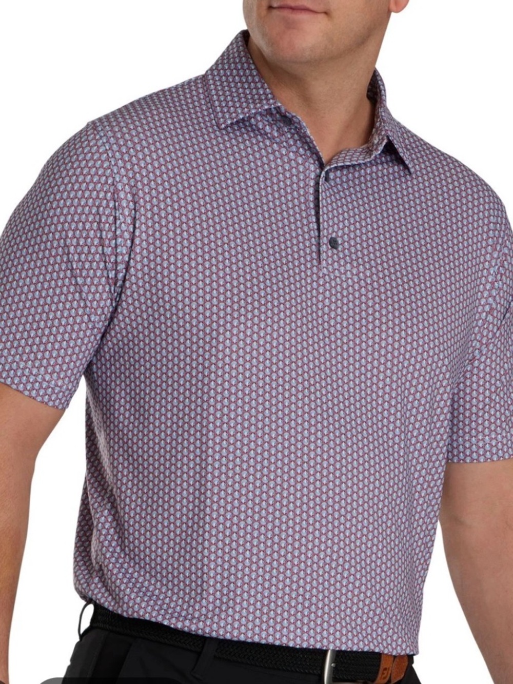 FootJoy Scallop Shell Lisle Golf Polo